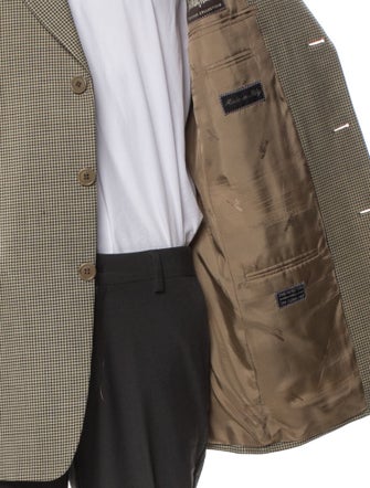 Valentino Virgin Wool Houndstooth Print Blazer