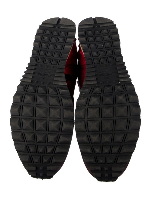 Valentino Rockstud Accents Leather Sneakers