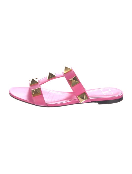 Valentino Rockstud Accents Leather Slides