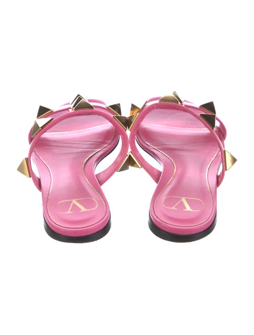 Valentino Rockstud Accents Leather Slides