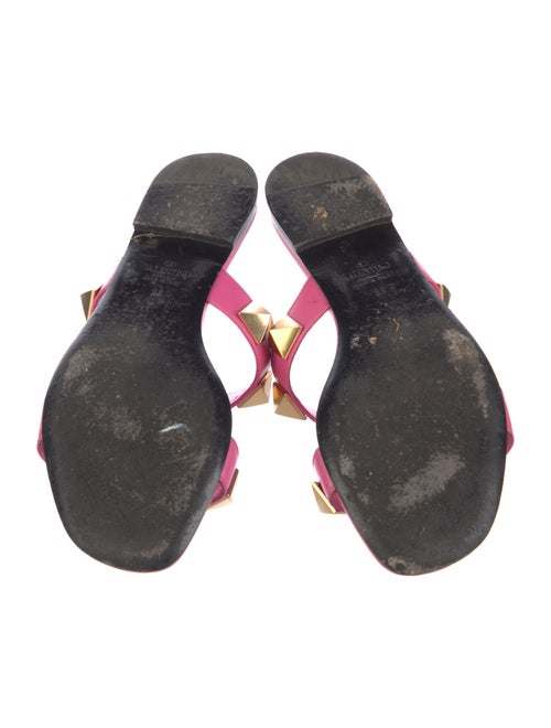 Valentino Rockstud Accents Leather Slides