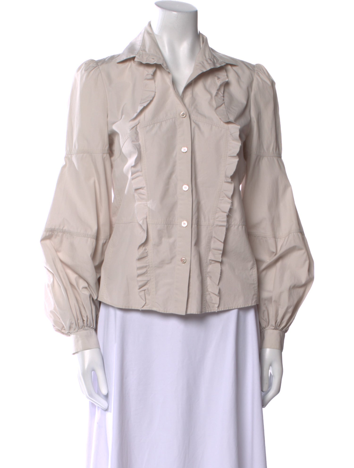 Valentino 2008 Long Sleeve Button-Up Top