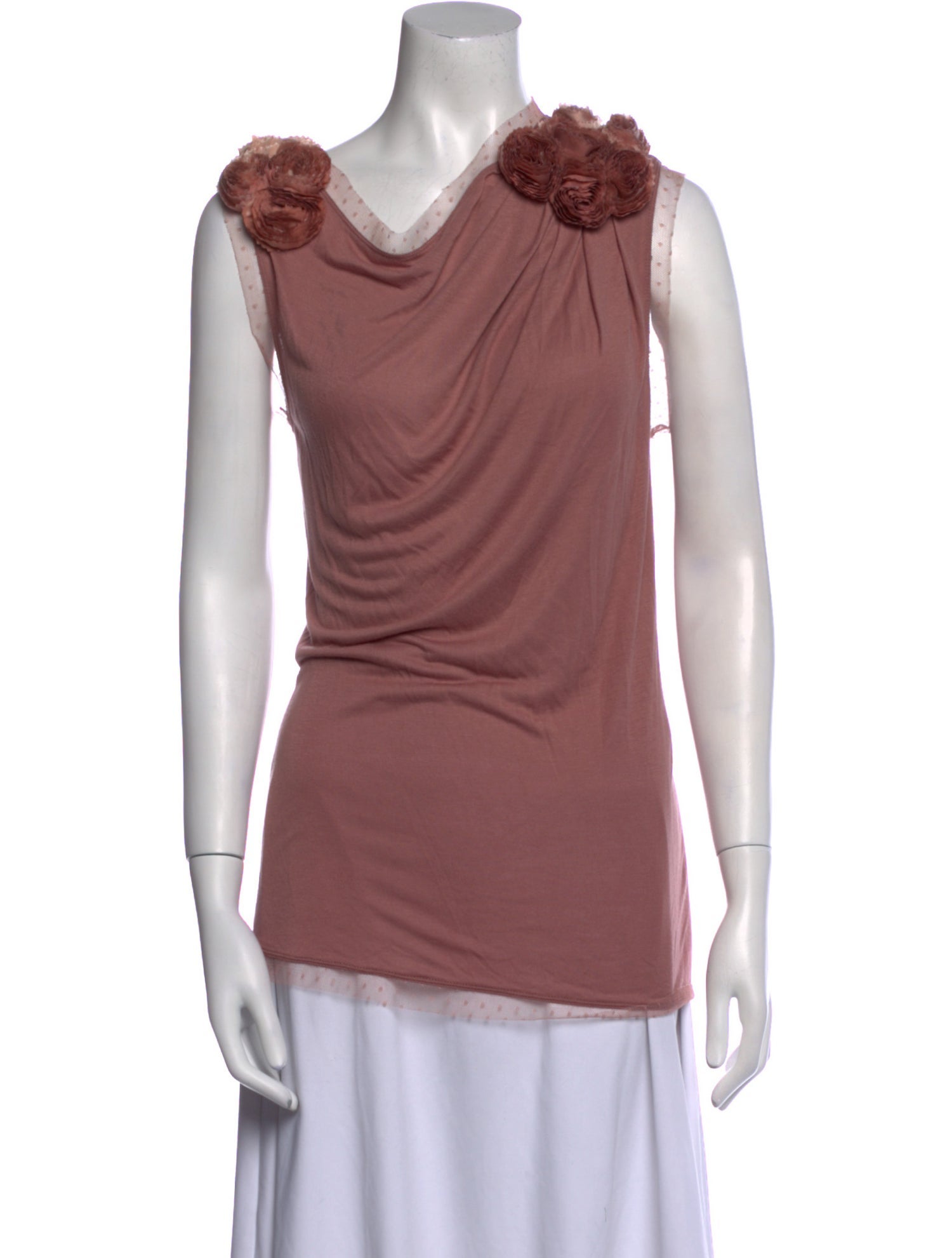 Valentino T-Shirt Couture Cowl Neck Top