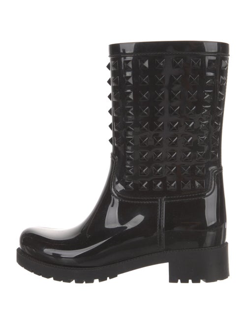 Valentino Rockstud Accents Rubber Rain Boots