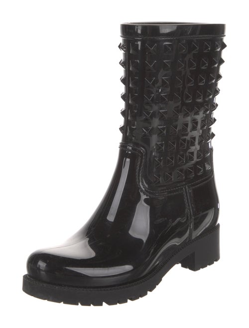Valentino Rockstud Accents Rubber Rain Boots