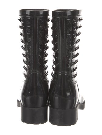 Valentino Rockstud Accents Rubber Rain Boots