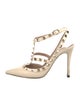 Valentino Rockstud Accents Leather T-Strap Pumps