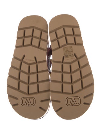 Valentino Rockstud Accents Velvet Sandals