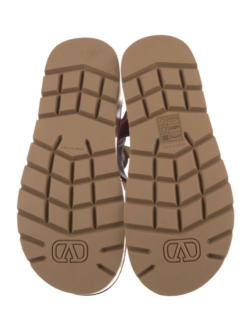 Valentino Rockstud Accents Velvet Sandals