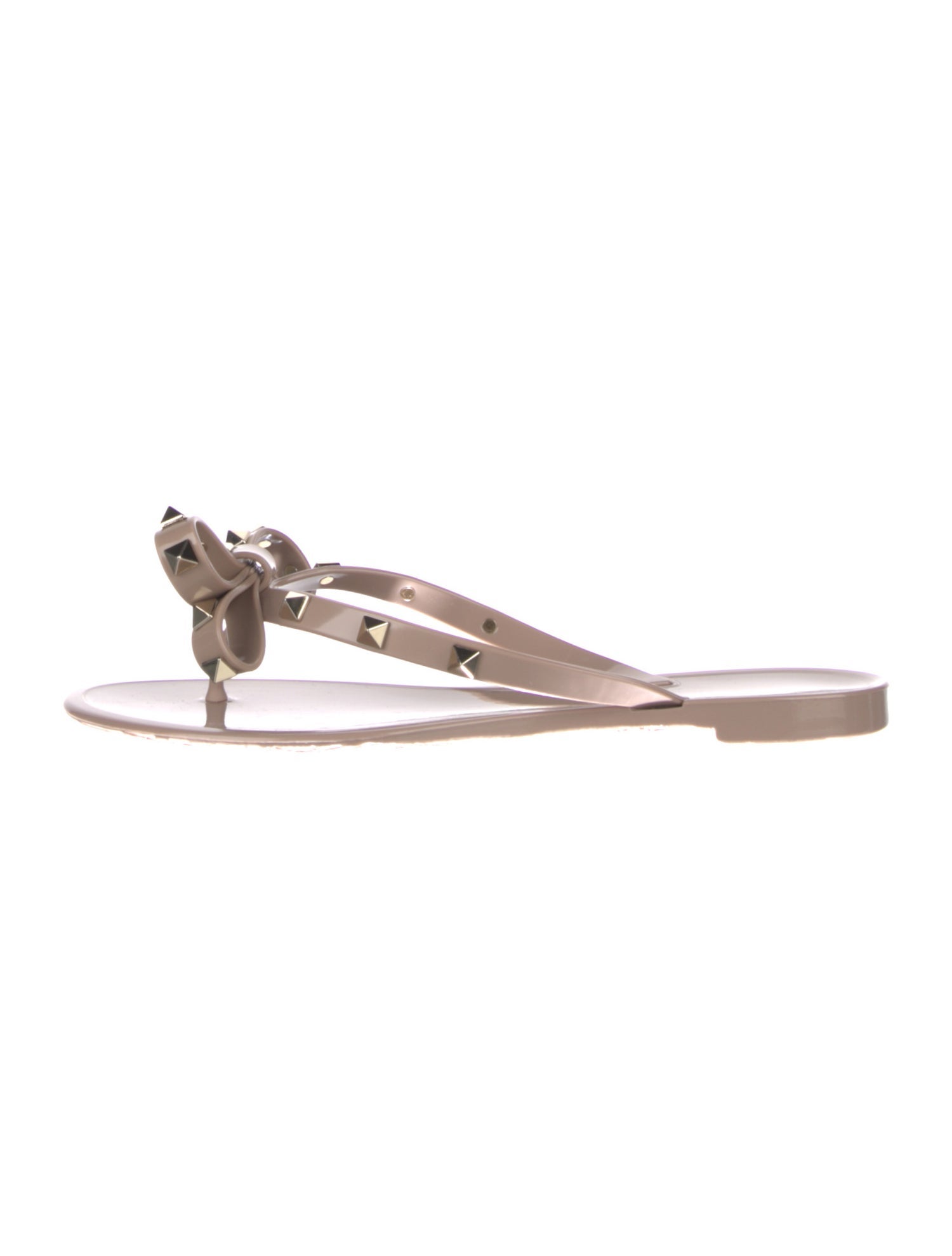 Valentino Rockstud Accents Rubber Flip Flops w/ Tags