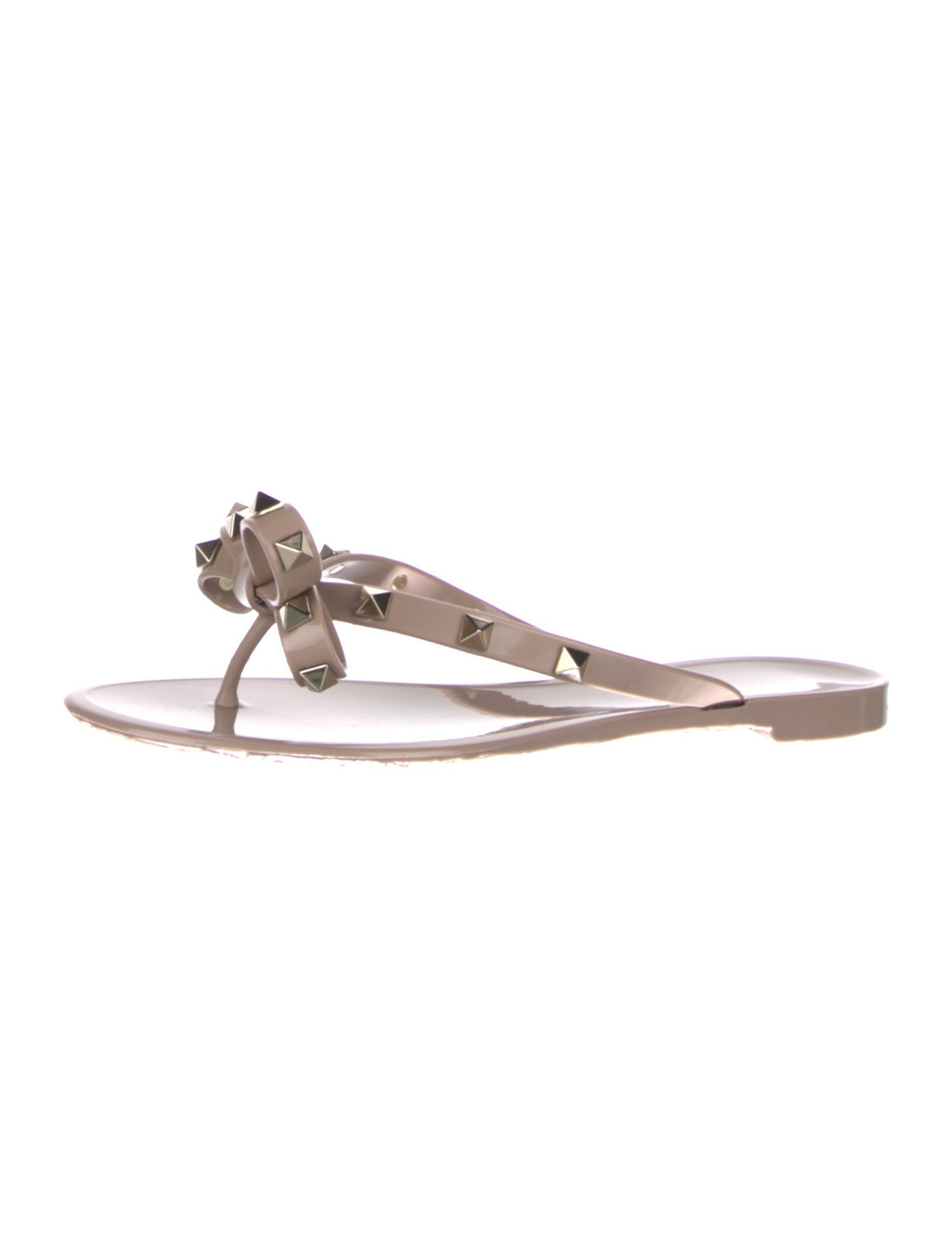 Valentino Rockstud Accents Rubber Flip Flops w/ Tags