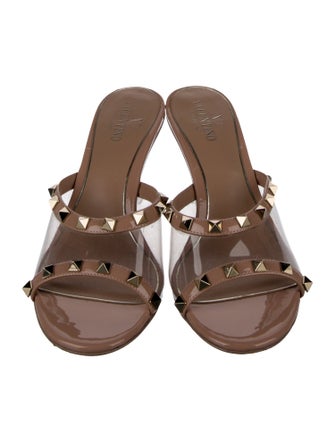Valentino Rockstud Accents PVC Slides