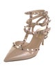 Valentino Rockstud Accents Patent Leather T-Strap Pumps