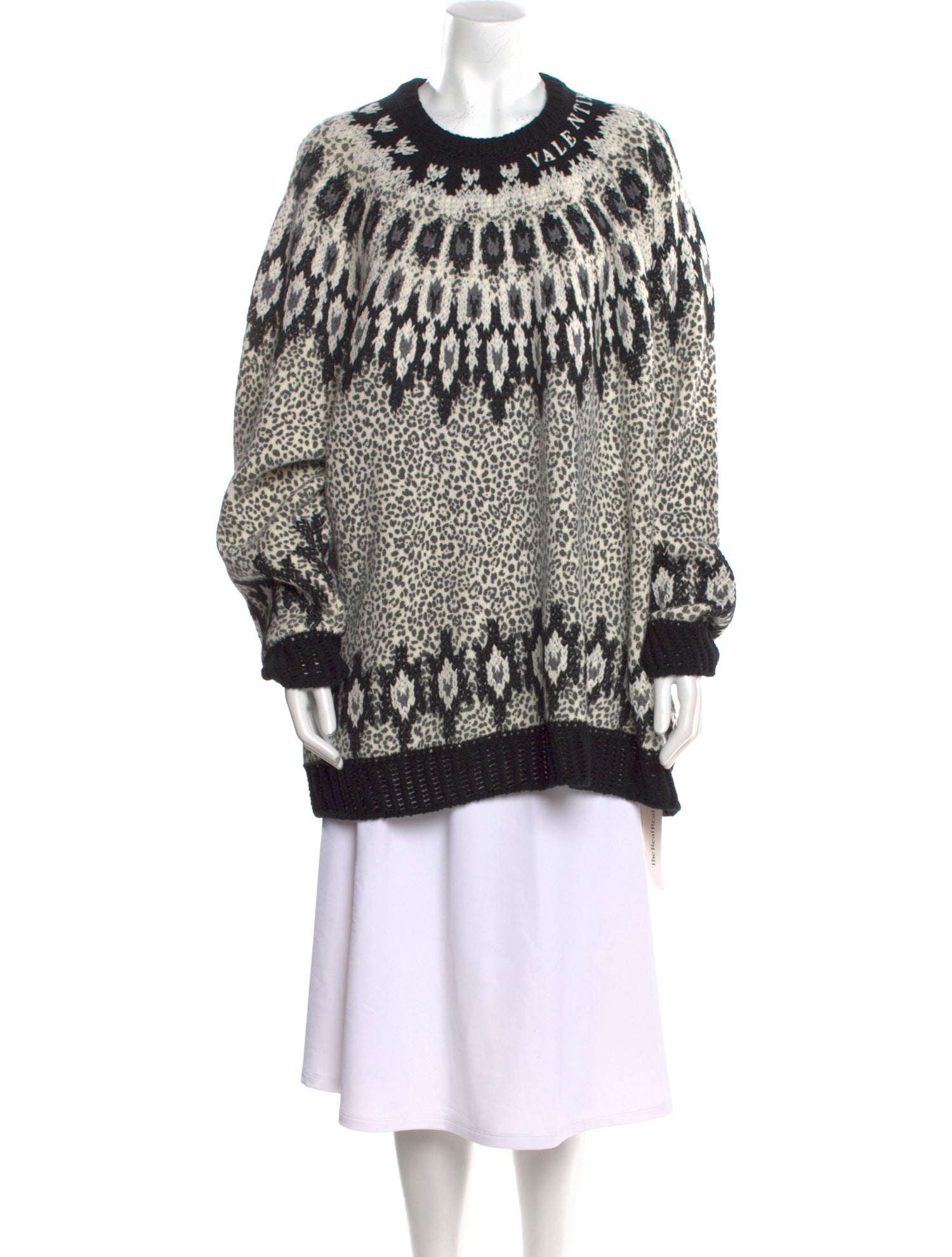 Valentino Virgin Wool Printed Sweater w/ Tags