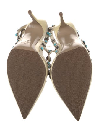 Valentino Rockstud Accents Patent Leather T-Strap Pumps