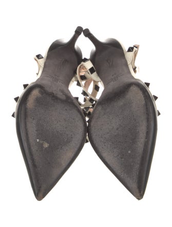 Valentino Rockstud Accents Leather T-Strap Pumps