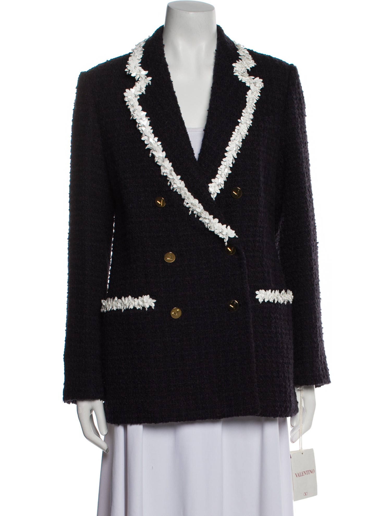 Valentino Colorblock Pattern Blazer