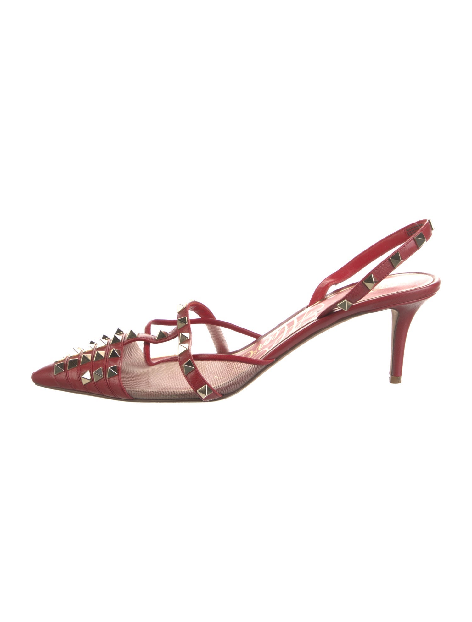 Valentino Rockstud Accents Patent Leather Slingback Pumps