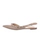 Valentino Rockstud Accents Leather Slingback Flats