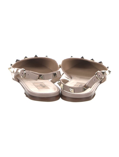 Valentino Rockstud Accents Leather Slingback Flats