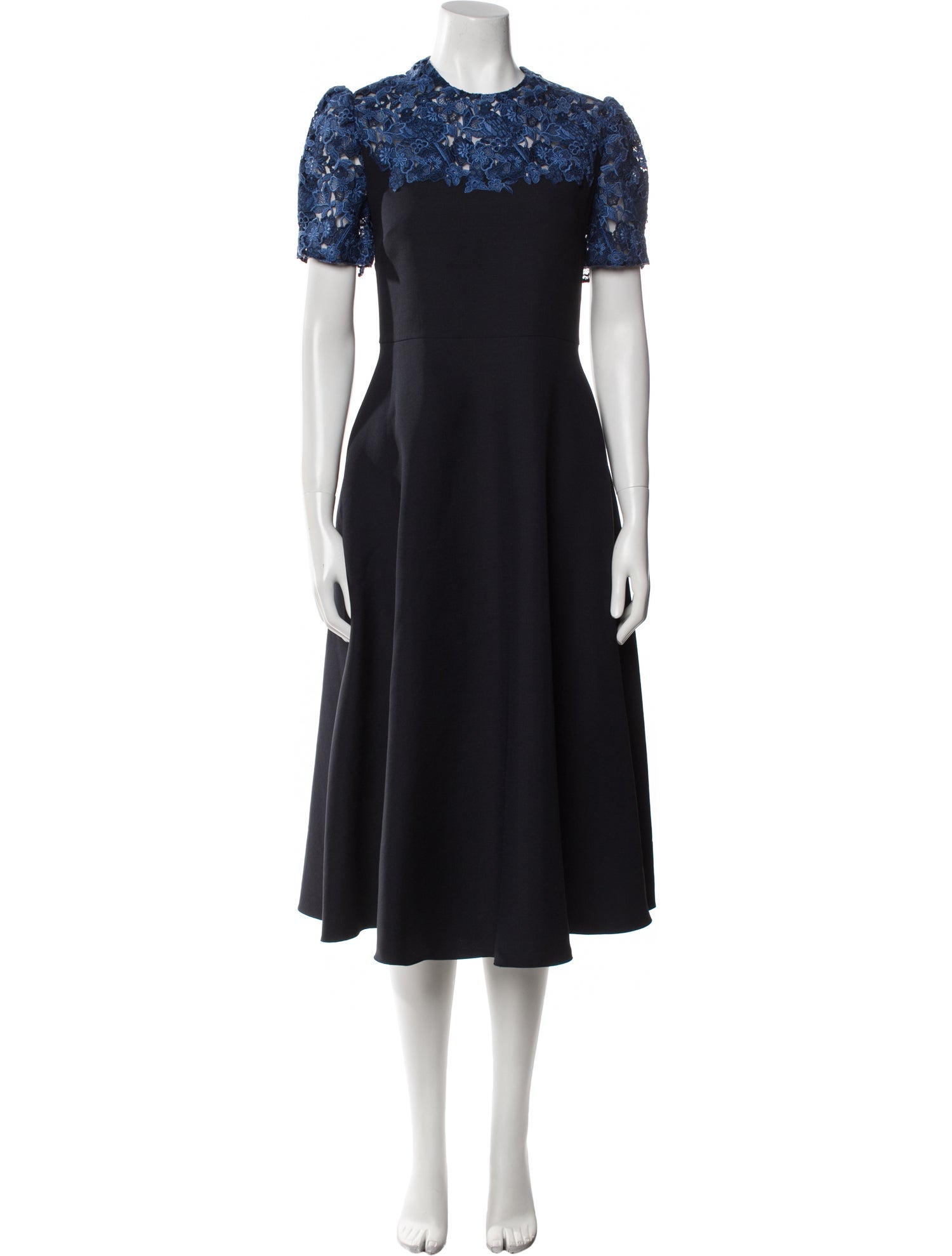Valentino Virgin Wool Midi Length Dress w/ Tags