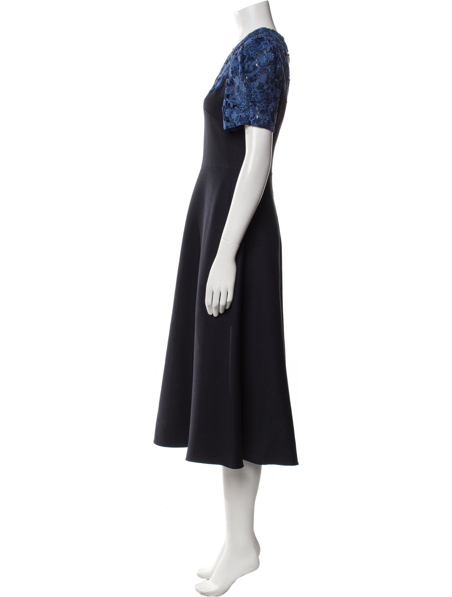 Valentino Virgin Wool Midi Length Dress w/ Tags