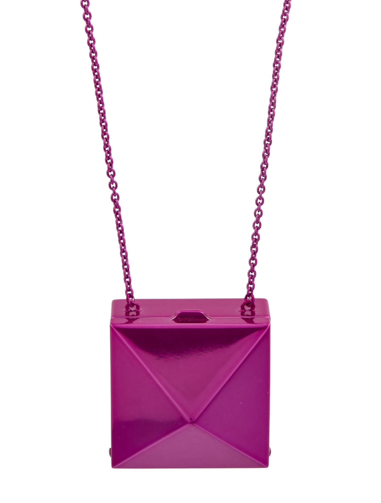 Valentino Rockstud Mirror Box Pendant Necklace