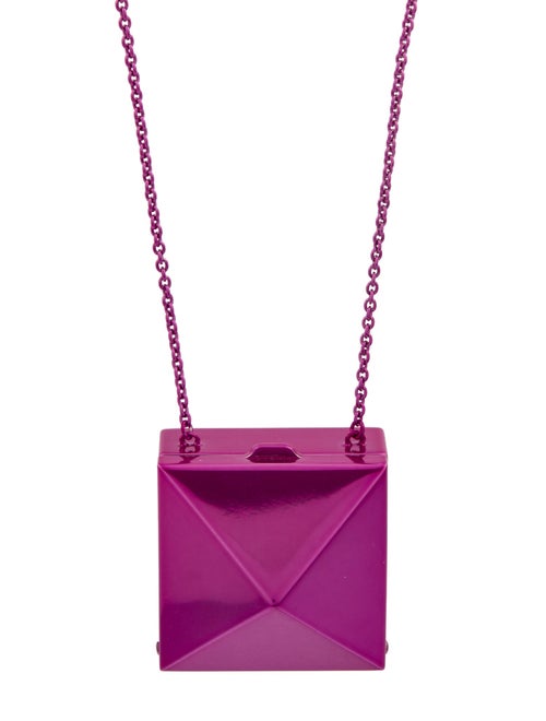 Valentino Rockstud Mirror Box Pendant Necklace