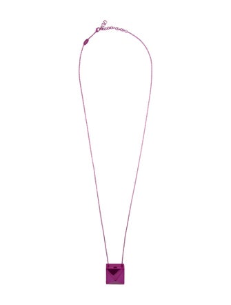 Valentino Rockstud Mirror Box Pendant Necklace