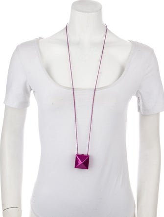 Valentino Rockstud Mirror Box Pendant Necklace