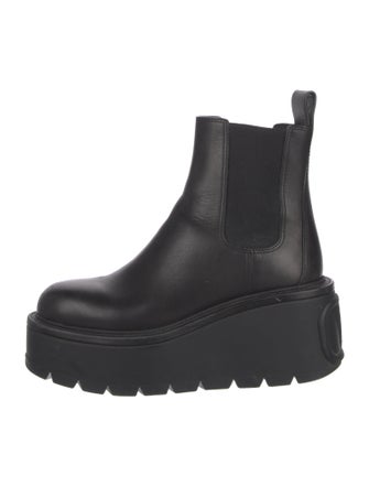 Valentino Leather Chelsea Boots