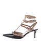 Valentino Rockstud Accents Patent Leather T-Strap Pumps