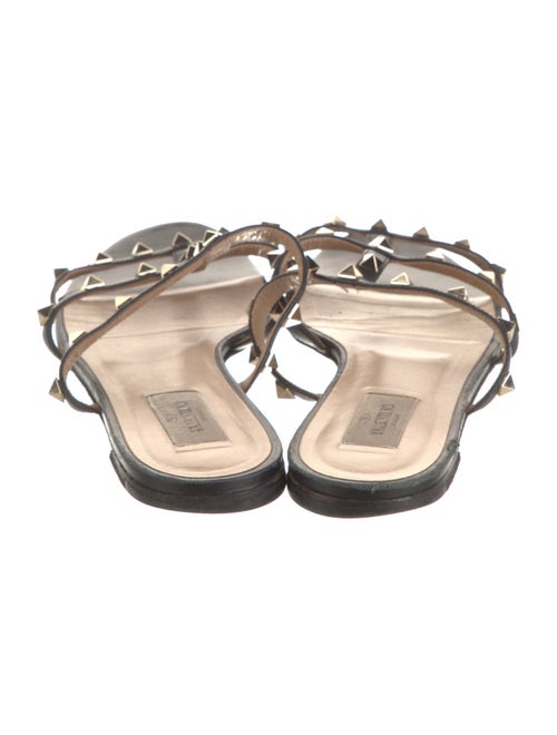 Valentino Leather Studded Accents Slides