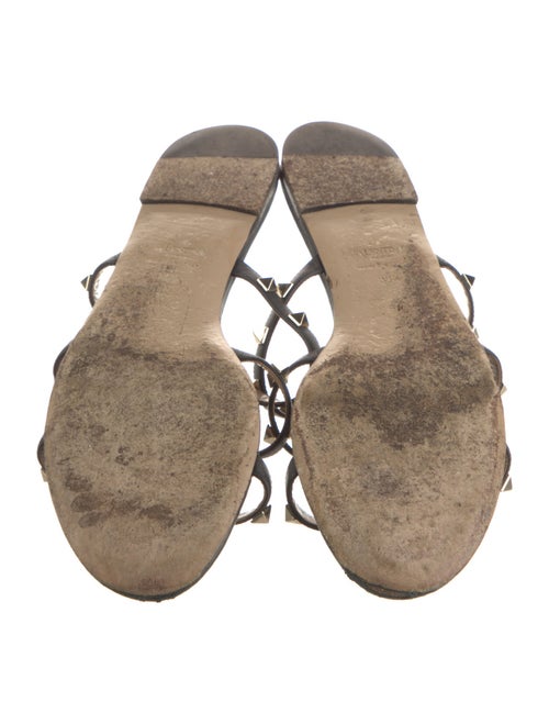 Valentino Leather Studded Accents Slides