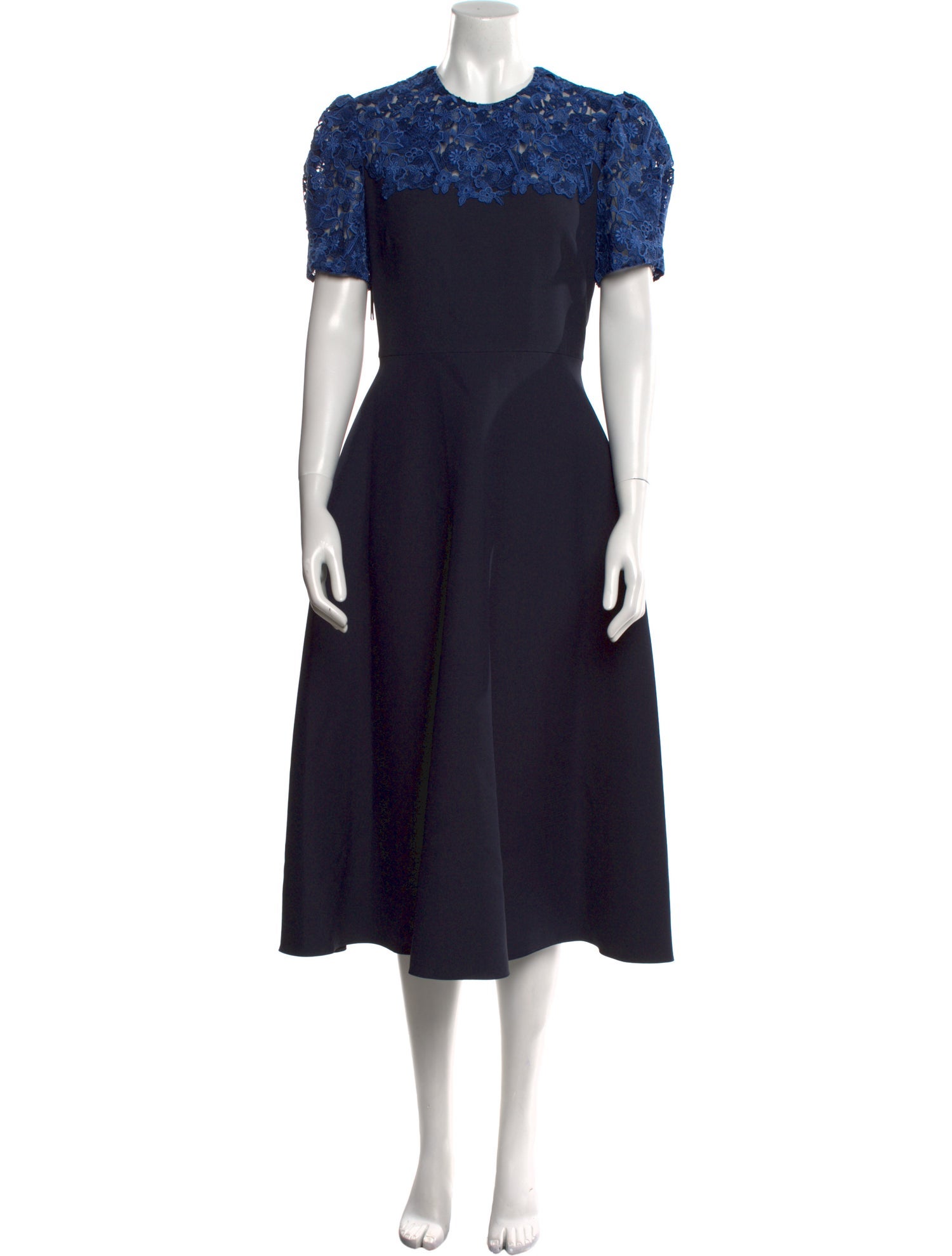 Valentino Virgin Wool Midi Length Dress w/ Tags