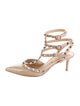 Valentino Rockstud Accents Patent Leather T-Strap Pumps