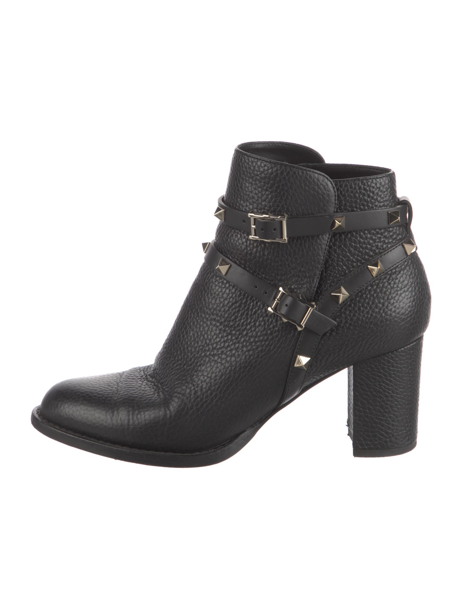 Valentino Rockstud Accents Leather Boots