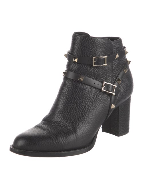 Valentino Rockstud Accents Leather Boots