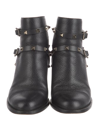 Valentino Rockstud Accents Leather Boots