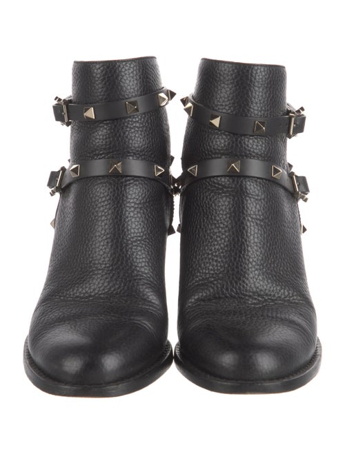 Valentino Rockstud Accents Leather Boots