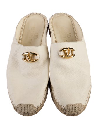 Valentino Leather Colorblock Pattern Mules