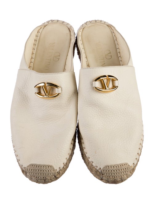 Valentino Leather Colorblock Pattern Mules