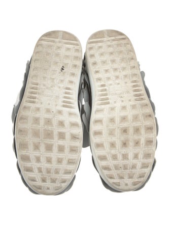 Valentino Leather Ruffle Embellishment Sneakers