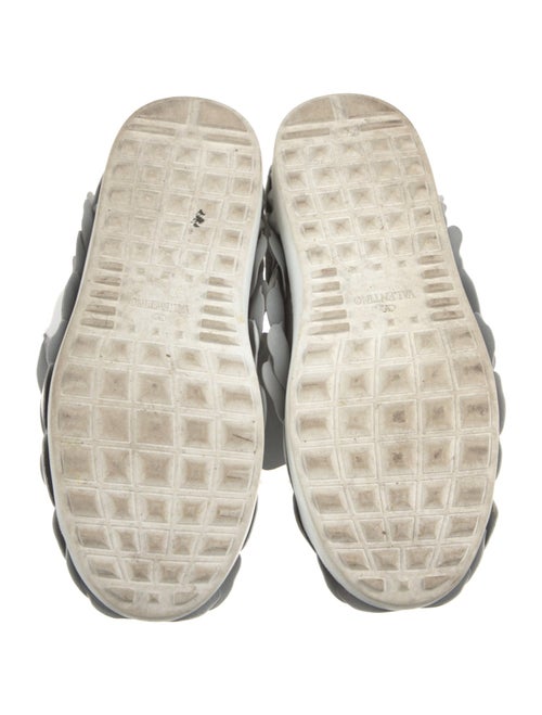 Valentino Leather Ruffle Embellishment Sneakers