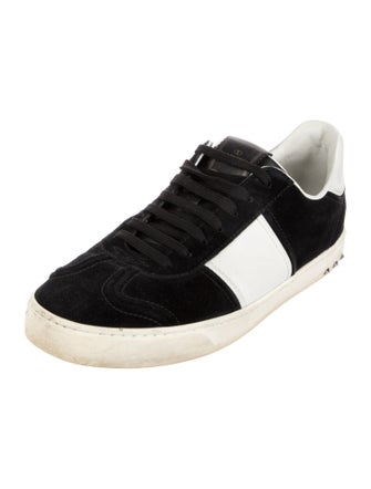 Valentino Rockstud Accents Suede Sneakers