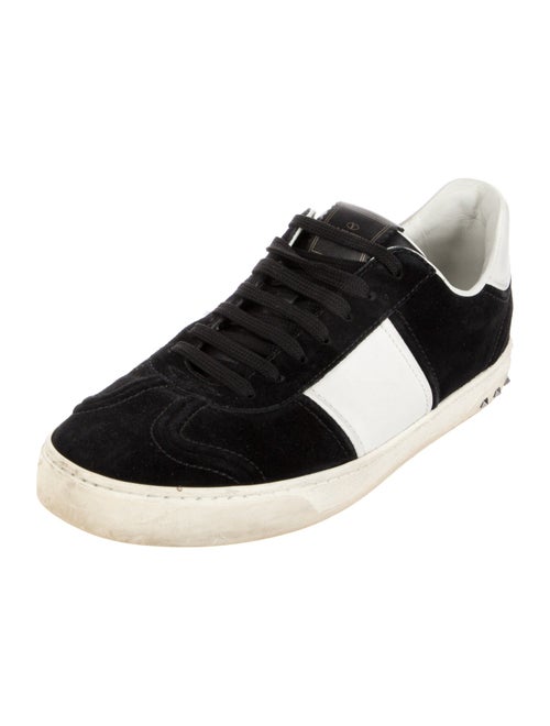 Valentino Rockstud Accents Suede Sneakers