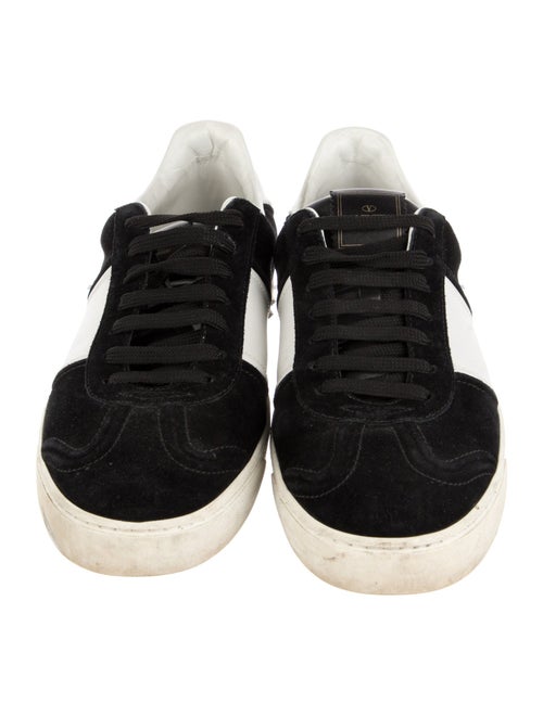 Valentino Rockstud Accents Suede Sneakers
