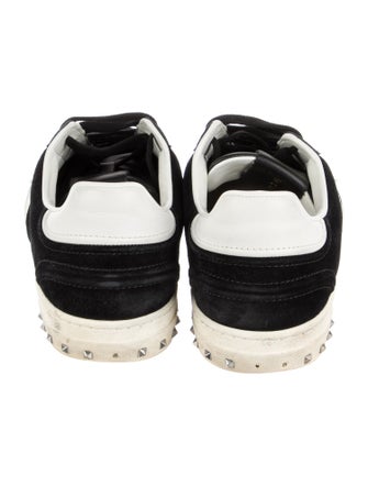 Valentino Rockstud Accents Suede Sneakers
