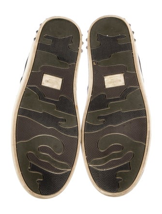 Valentino Rockstud Accents Suede Sneakers