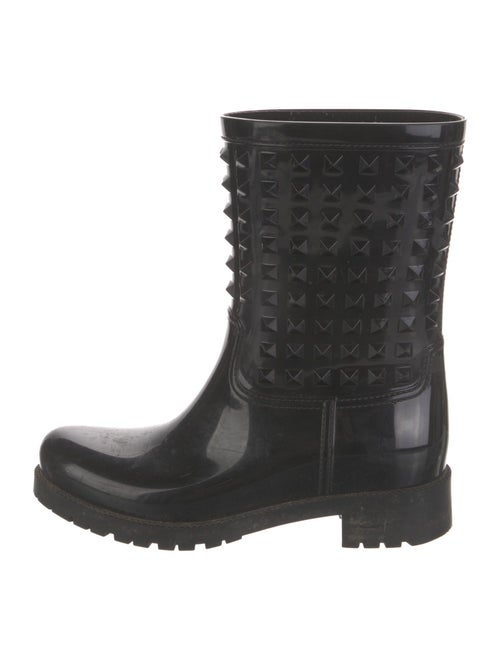 Valentino Rockstud Accents Rubber Rain Boots